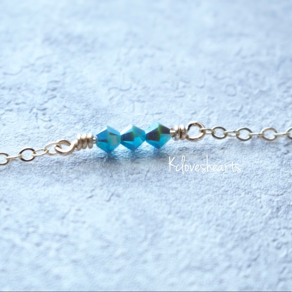 Dainty Triple Swarovski Bicone Choker - Picture 3 of 4